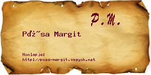 Pósa Margit névjegykártya